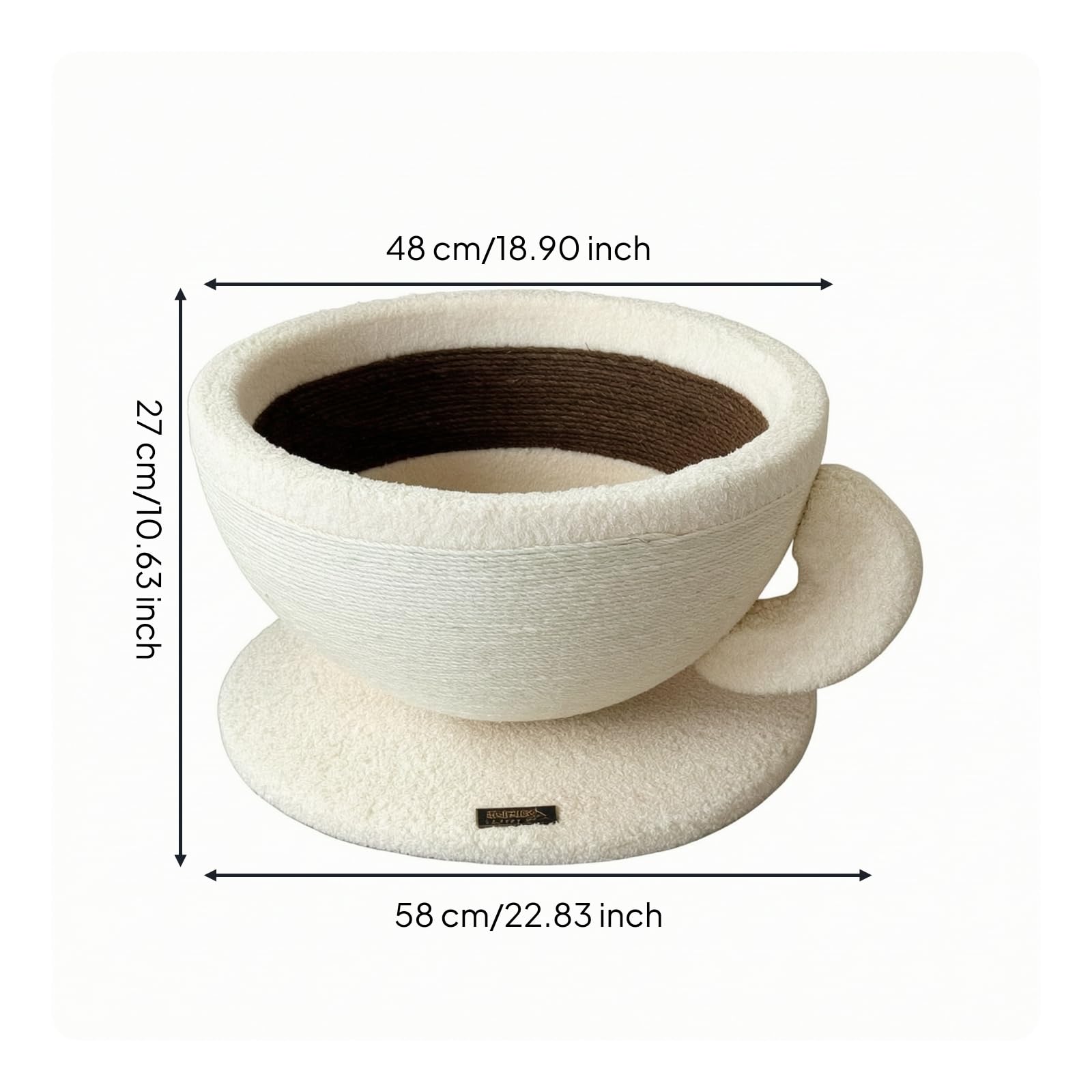 Jiuvaso Cuccia a Compatto | Ingombrante, Moderno, Cuccia in Sisal, per Salotto, Casa, Grande