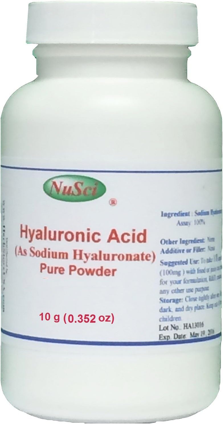 Pure Hyaluronic Acid HA Sodium Hyaluronate Powder (10 Grams (0.352 oz))