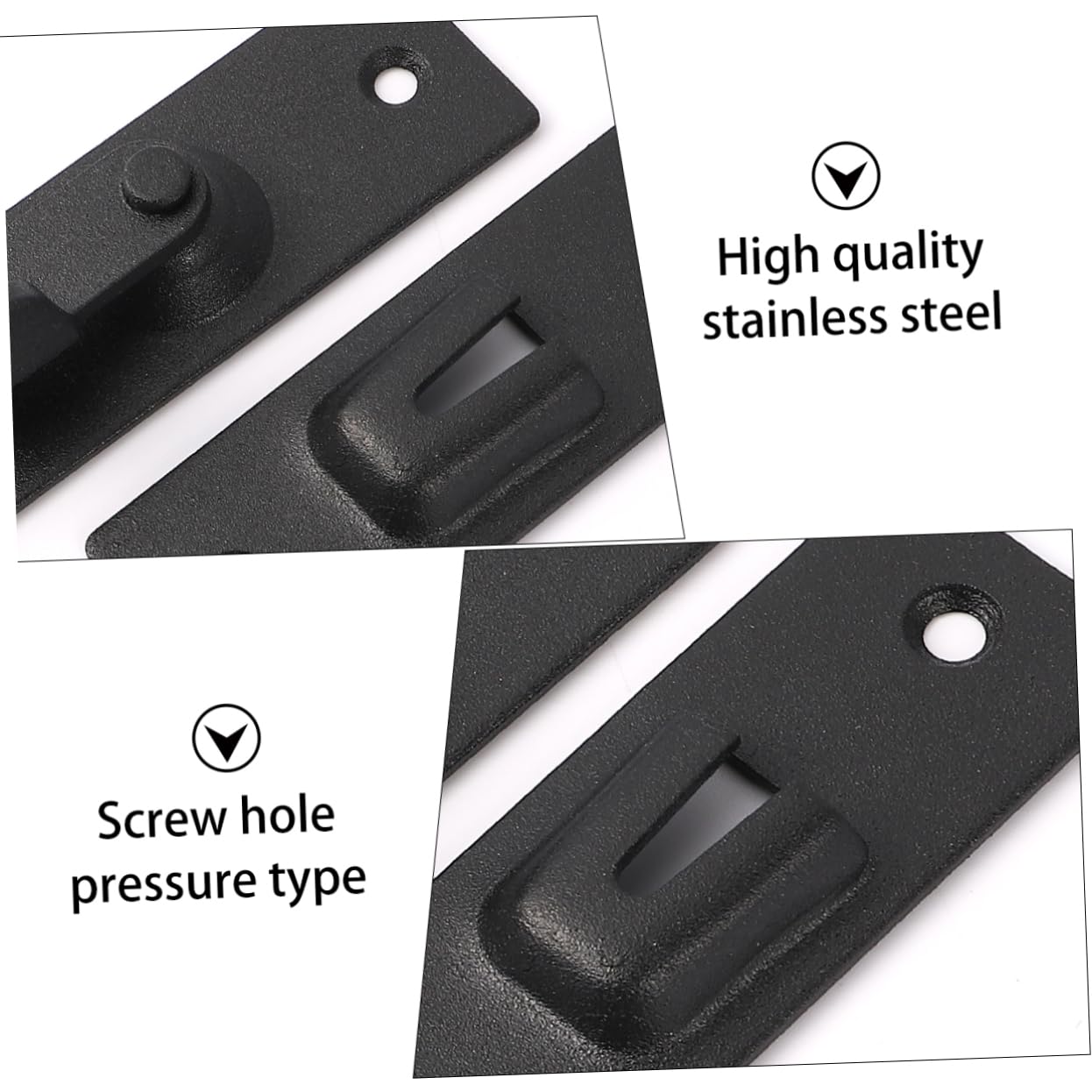 Artibetter 3piezas Cerradura De Puerta De Acero Inoxidable Grados Pestillo De Seguridad Para Puertas y Ventanas Fácil Instalación Para Uso Interior y Exterior