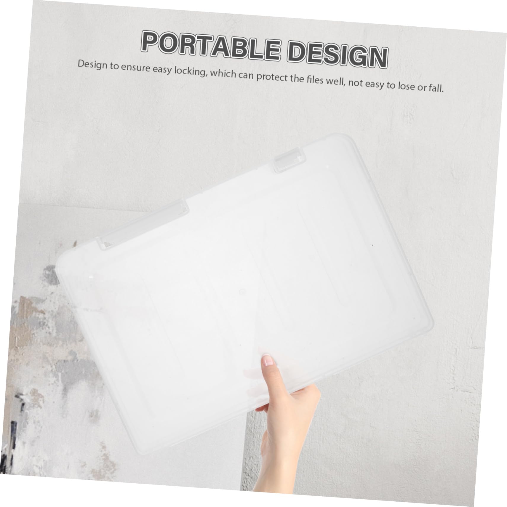 NOLITOY Archivadores de Caja A4 Portátiles, 4 Piezas, Pp Blanco