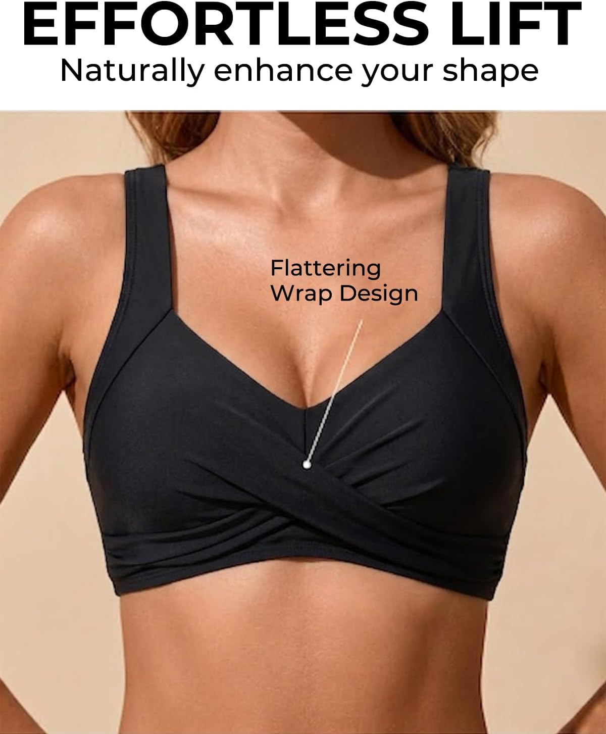 Women Underwire Bikini Tops - Push Up Swim Top Only Bra Padded Bathing Suit Top 2025 Swimsuit Tops