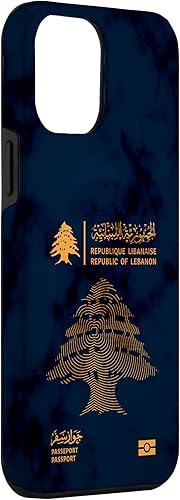 Miniatura 3 de iPhone 12 Pro Max Líbano, pasaporte del Líbano, bandera del Líbano, mapa del Líbano. Estuche