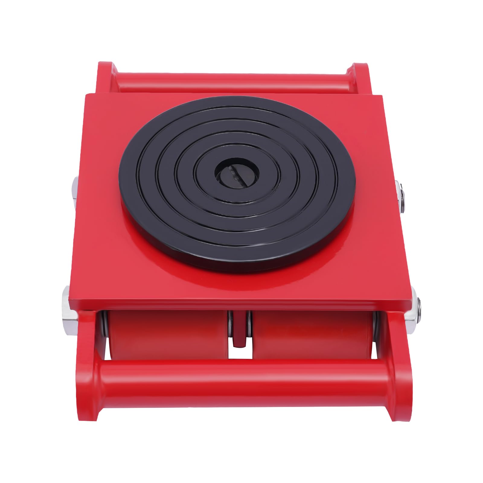 6T/8T/12T rullo per cariche pesanti/ruote carri armati | carrello di trasporto | supporto per il trasporto di carichi pesanti di alta qualità | rotazione di 360° (6T, rosso), ruote per il trasporto in