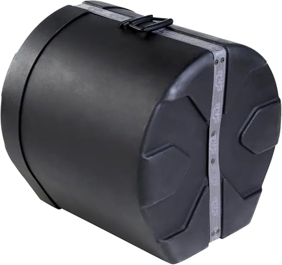 SKB 16 x 16 Floor Tom Case with Padded Interior, D-Shaped Drum Design, and Molded in Feet for Upright Positioning and Stability, Black