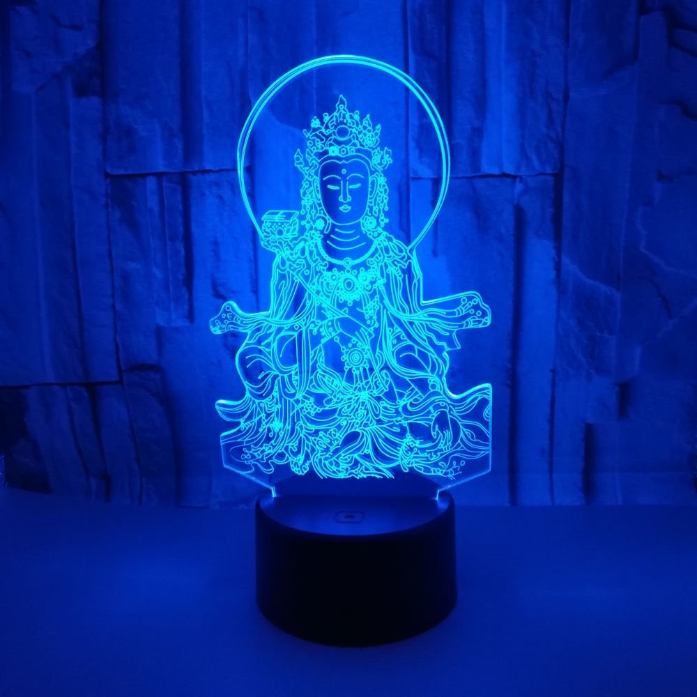 Lampada 3D Illusione Ottica Piuma Con 16 Colori E Telecomando – Luce Notturna LED USB - 6