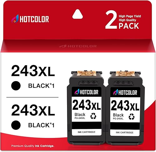 PG-243XL(245XL) Cartuchos de tinta negra de repuesto para Canon 243 Tinta negra para Cannon MG2522 TR4520 TR4522 MX490 MX492 TS3322 TR4522 TS3122