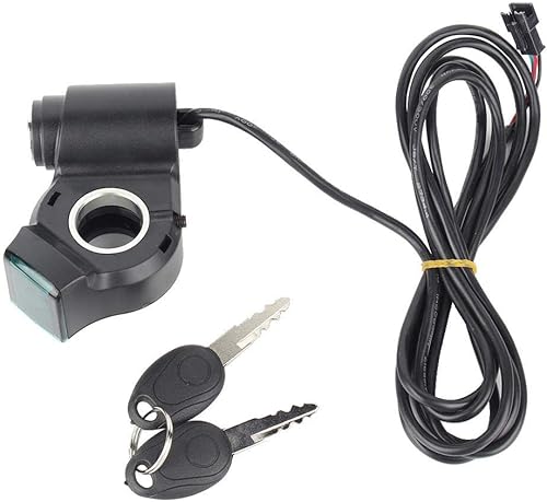 Voltímetro de bicicleta eléctrica, voltímetro de pantalla de voltaje digital de 12-99 V con cerradura para bicicleta eléctrica scooter