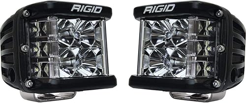 RIGID 262113 D-SS PRO - Luces LED de inundación con carcasa negra, (juego de 2 luces LED), 262113