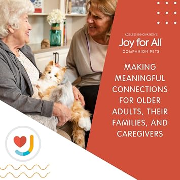 JOY FOR ALL - Orange Tabby Cat - Interactive Companion Pets - Realistic & Lifelike, 10.5 Inch