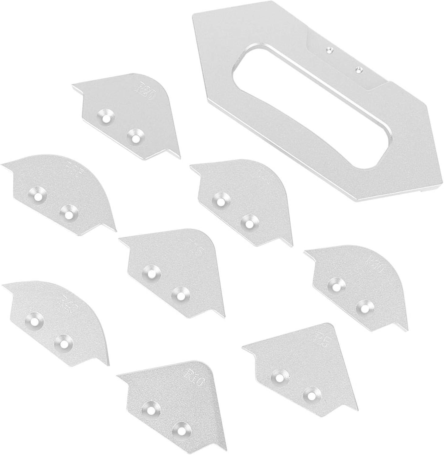 Router Table, Corner Radius, Router Table Corner Radius Jig Set Woodworking Trimming Chamfer Profile Template