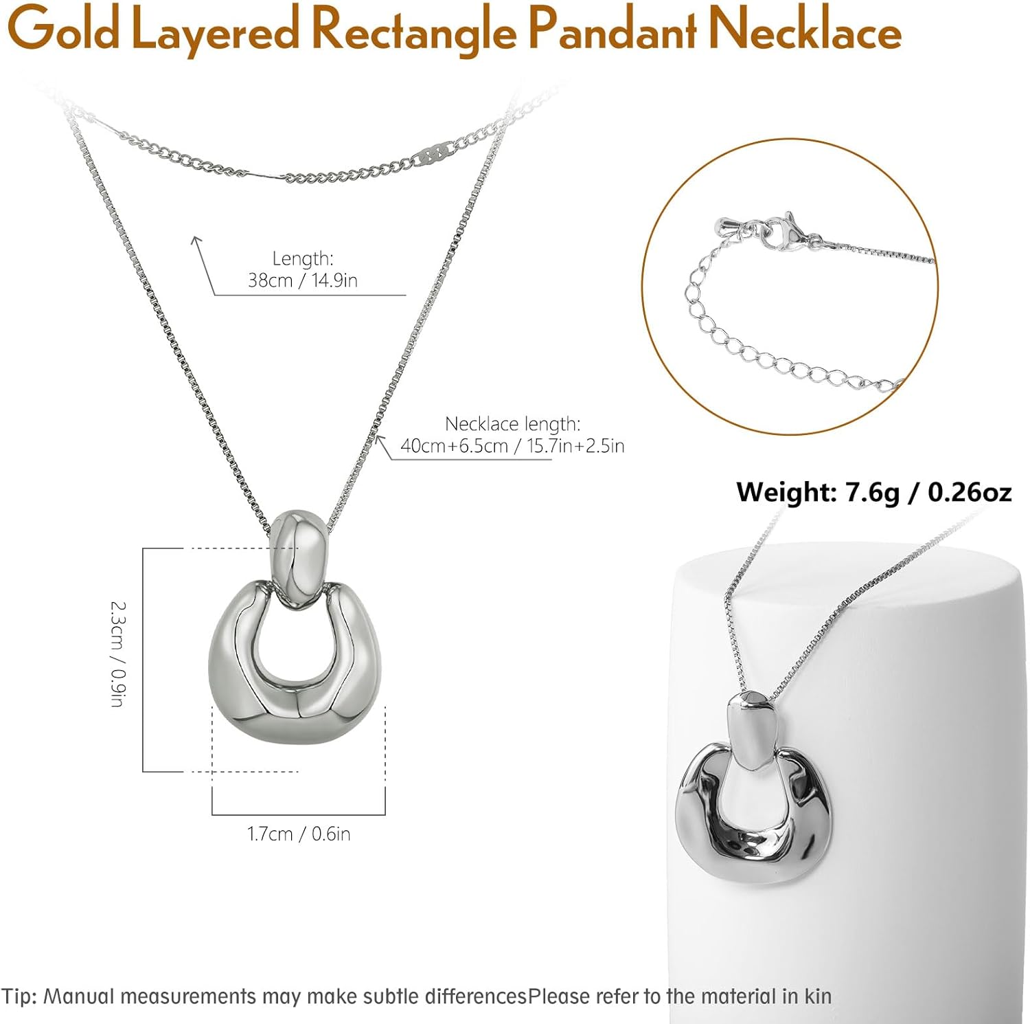 Gold Layered Necklace for Women,Statement Gold Necklace 18K Gold Plated Dainty Choker,Trendy Jewelry for Women - Image 4