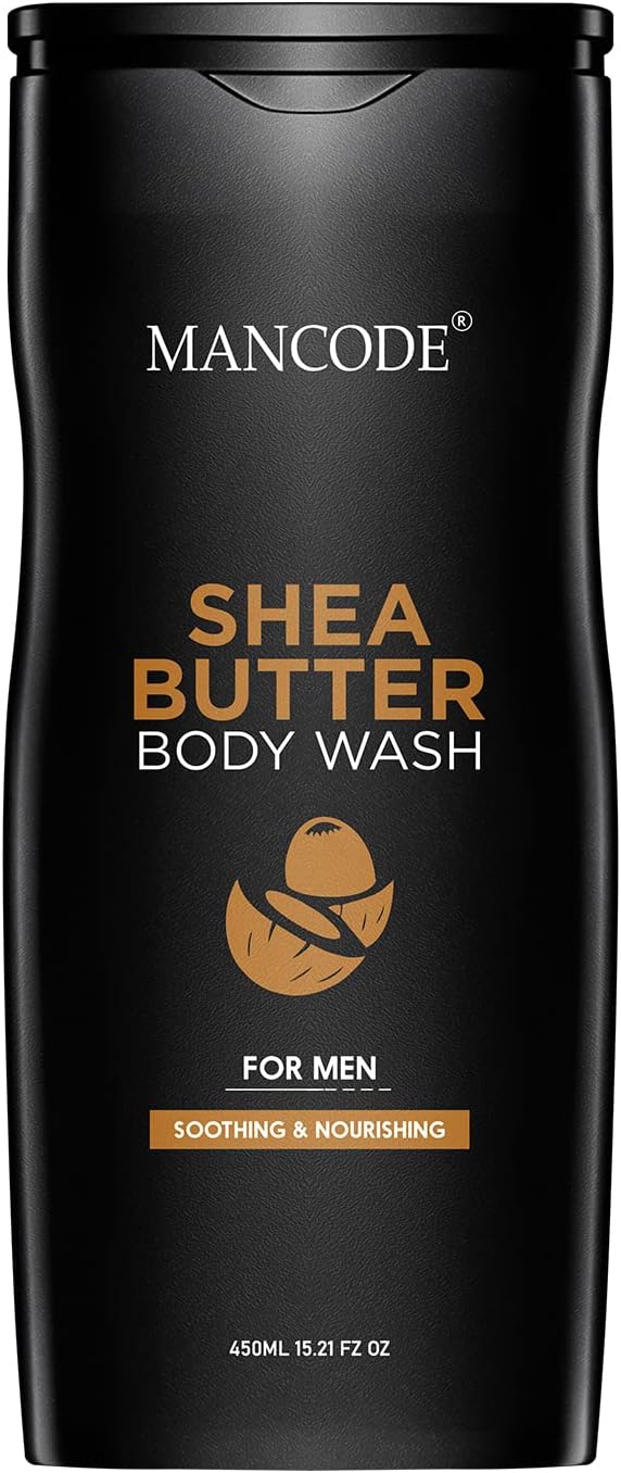 MAN CODE Sheabutter Body Wash For Men 450Ml | For Body, Face With Shea Butter And Natural Oils Extract | Oil Control | Odor Protection | 450 Ml Shower Gel (Pack Of 1)