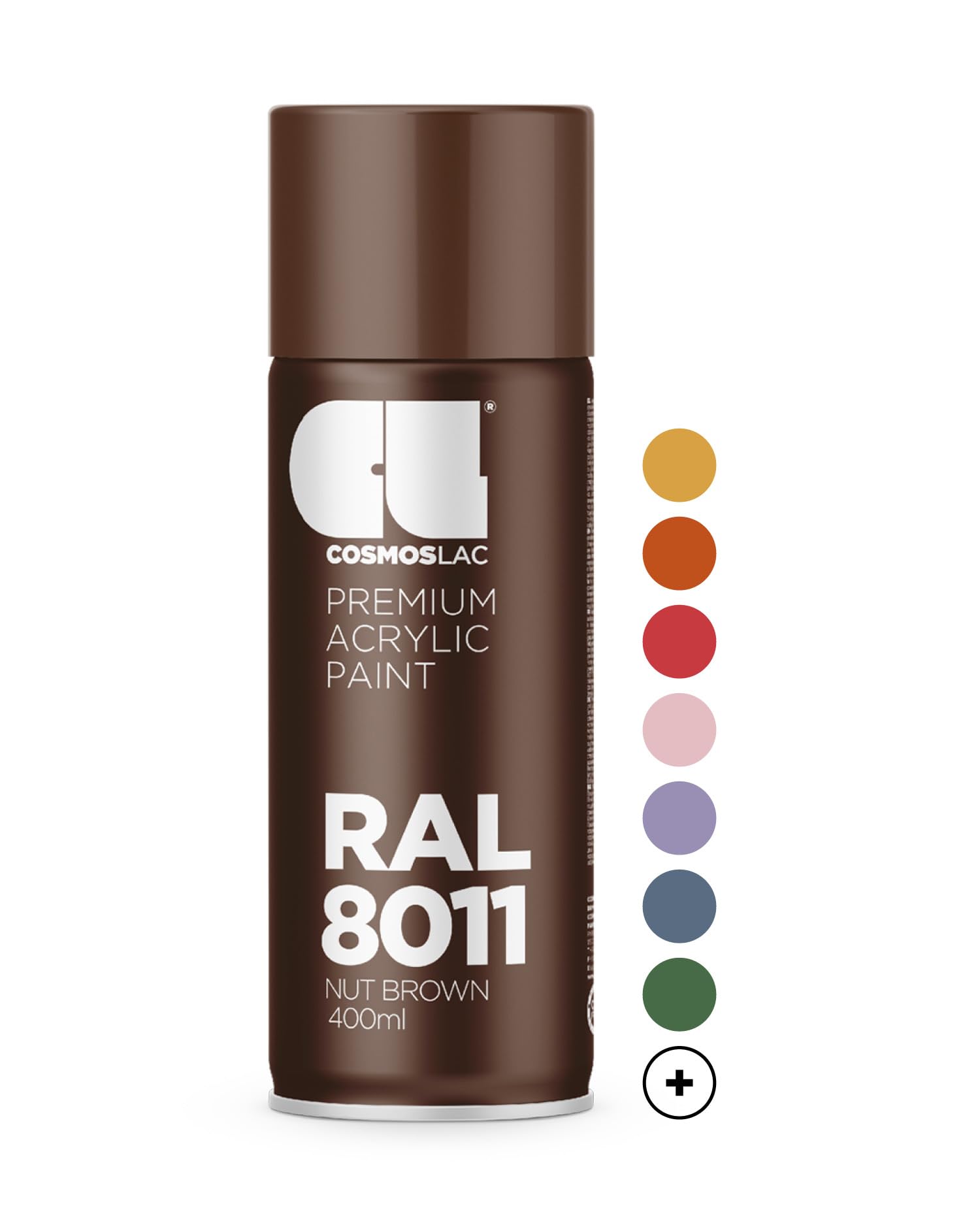 Cosmos LAC Acrylic Paint Spray Can in Many RAL Colours, 400 ml Spray Can Perfect for DIY, Upcycling and Other Painting Work RAL 8011 NUT BROWN N315