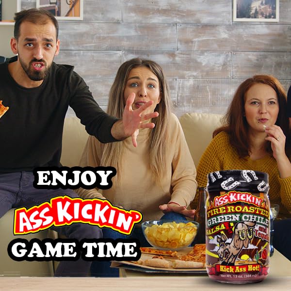 Salsa KICKIN' Fire Roasted Green Chile and Tequila - 13 oz miniatura 3