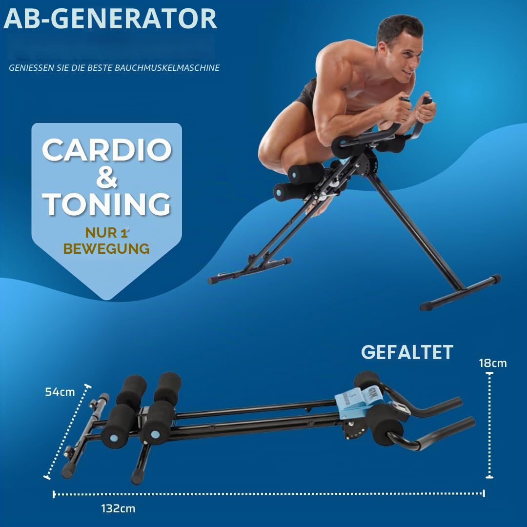 GYMFORM AB Generator Krafttrainingsgerät, Fitnessgerät + Cardio, 5 Stufen, Bauchmuskeltraining, Beine, Arme, komplette und funktionelle Ausrüstung, für Frauen und Männer