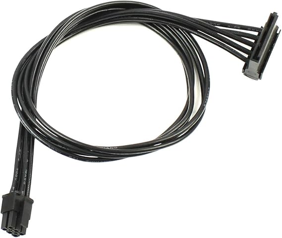 JMT 40CM 6Pin to SATA SDD Power Cable for DELL Vostro 3070 3670 967 3977 3980 Desktop Computer Power Supply Expansion Cable
