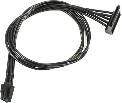 JMT 40CM 6Pin to SATA SDD Power Cable for DELL Vostro 3070 3670 967 3977 3980 Desktop Computer Power Supply Expansion Cable