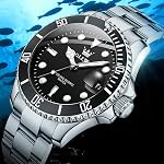 Olevs Watches for Men Big Face Stainless Steel Dress Classic Mens Watches Easy Read Casual Luxury Adjusting Men Watch Waterproof Analog Quartz Mens Watch with Day Date