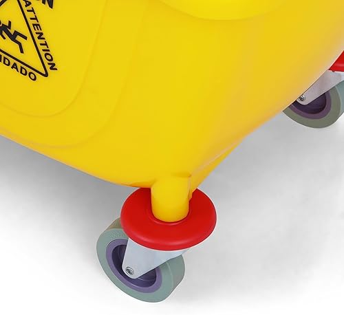 Vista 7 de Simpli-Magic 79358 Cubo comercial para fregona con escurridor de prensa lateral, 26 cuartos de galón, 14.75 pulgadas de largo x 12.95 pulgadas