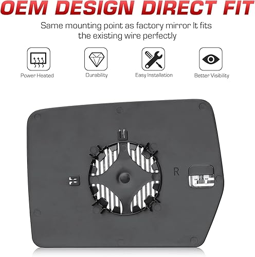 Miniatura 6 de Espejo calefactable para Ford F150 2011 2012 2013 2014, reemplazo 4L3Z-17K707-DA