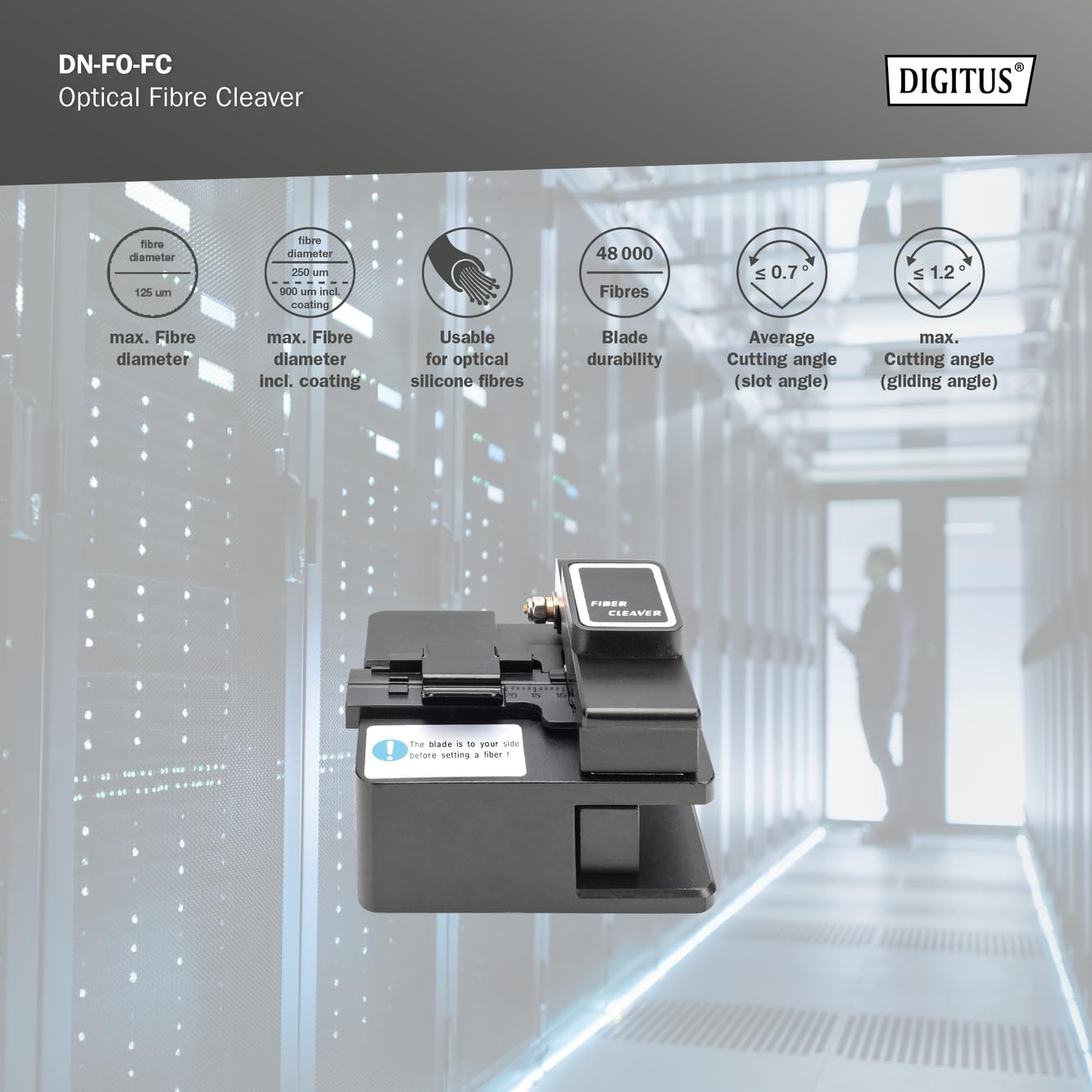 DIGITUS LWL-Cleaver für optische Silikonfaser Glasfaser LWL
