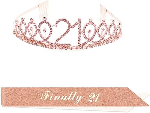 Miniatura 7 de CIEHER - Coronas de cumpleaños para mujer, banda de reina de cumpleaños y tiara de diamantes de imitación, corona de cumpleaños, banda de cumpleaños