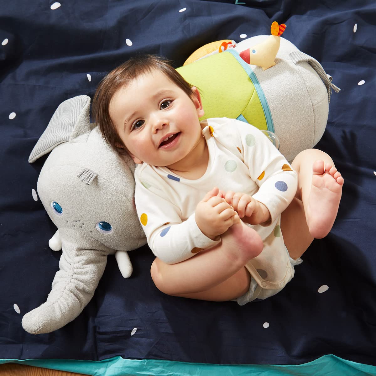 HABA 306454 - Entdeckertier Elefant, Multifunktionsspielzeug ab 6 Monaten