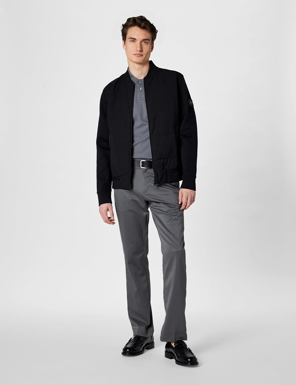 BOSS mens Jersey Blend Nylon Lightweight Jacket - Image 6