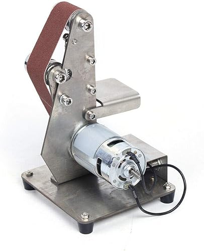 Miniatura 2 de Lijadora eléctrica de banda, mini lijadora de banda, pulidora, afiladora, máquina de pulir, molino de arena, herramienta de lijado de madera de