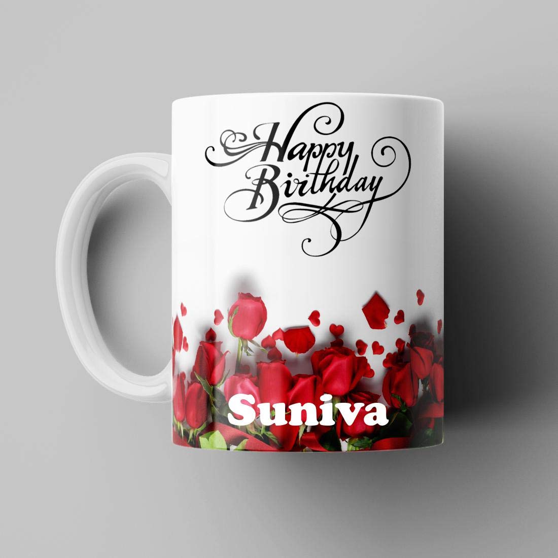 Happy Birthday Suniva Printed White Ceramic Mug (350) ml