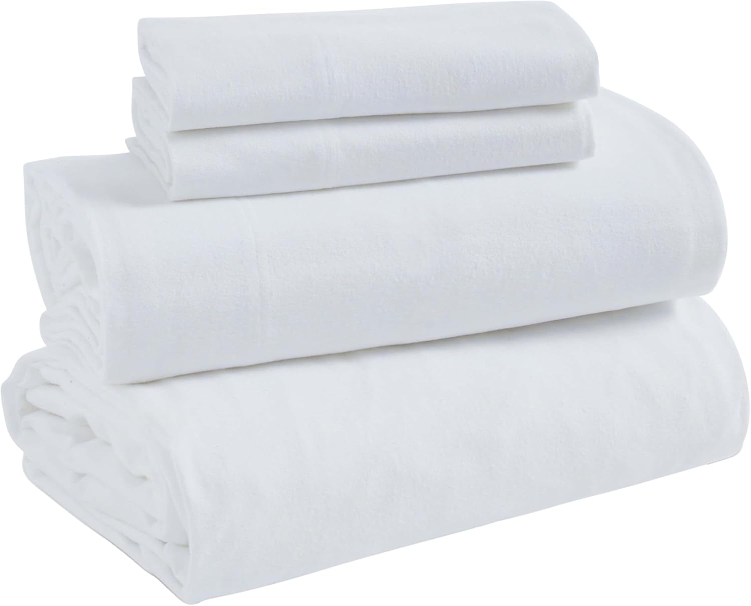 Superior Flannel-SH Sheet Set, Queen, White
