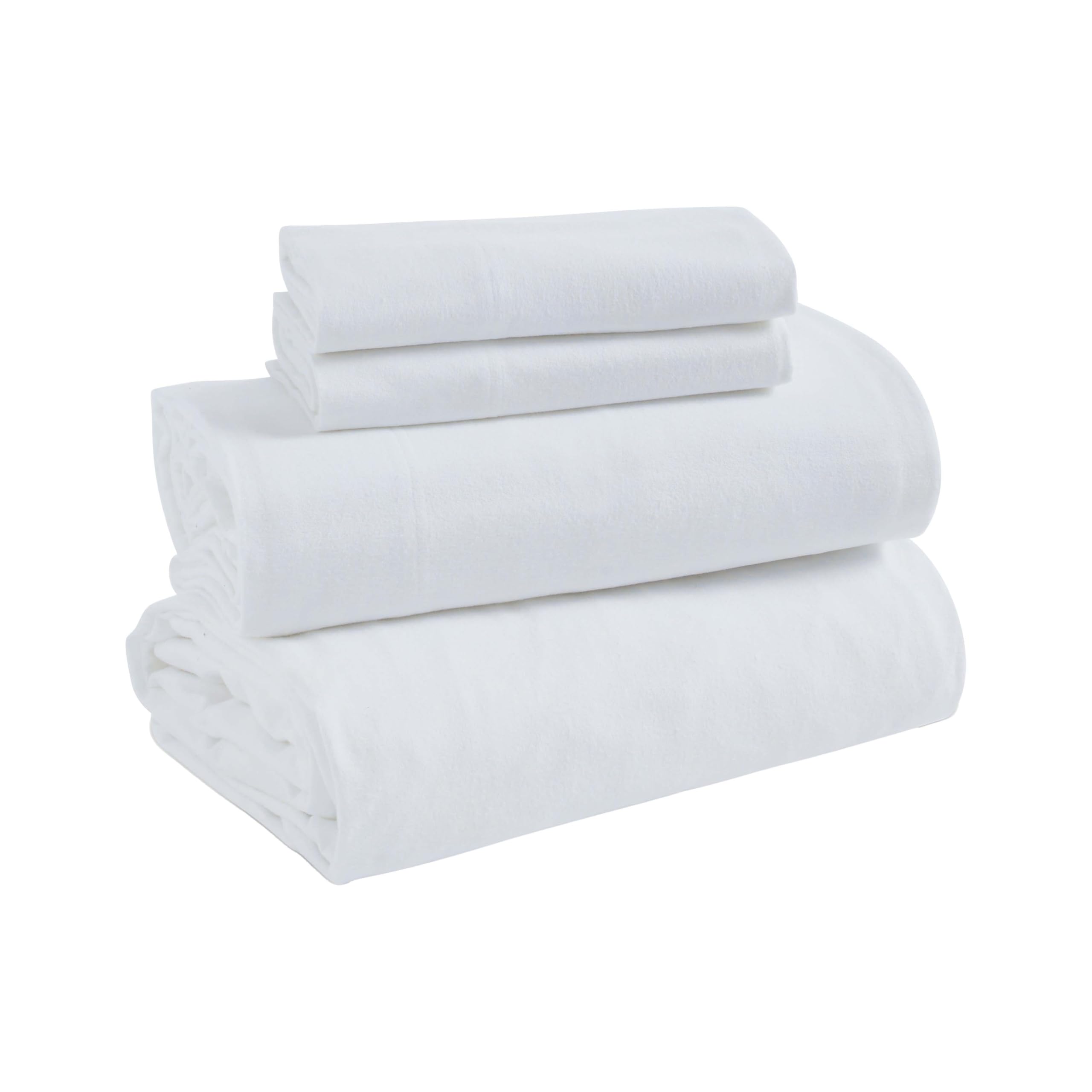 Amazon.co.jp: フランネルコットンシートセット Twin XL ホワイト XL