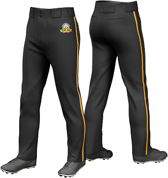 KXK Custom Mens Elastic Practice Baseball Pant with Braid Piping,add Personalized Logo