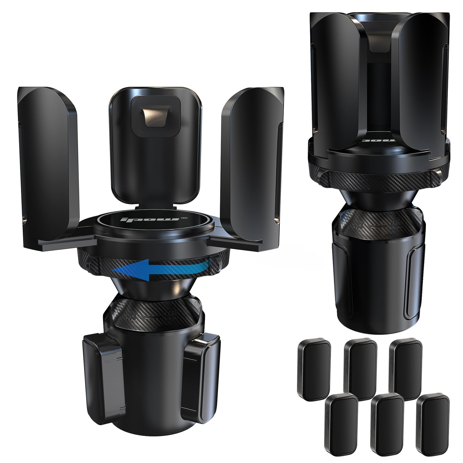 IPOW 2Pack Car Cup Holder Expander with Adjustable Holder & Base, Compatible with Yeti Ramblers, Hydro Flasks Most Coffee Mugs Bottles & Cups