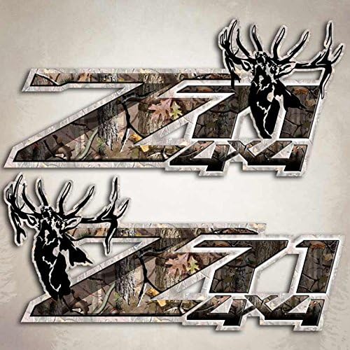 Elk Hunting 4x4 Truck Decal Silverado Camouflage Sticker Set
