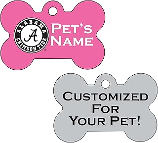 Alabama Crimson Tide 2-Sided Pink Pet Id Dog Tag | Officially Licensed | Personalized for Your Pet