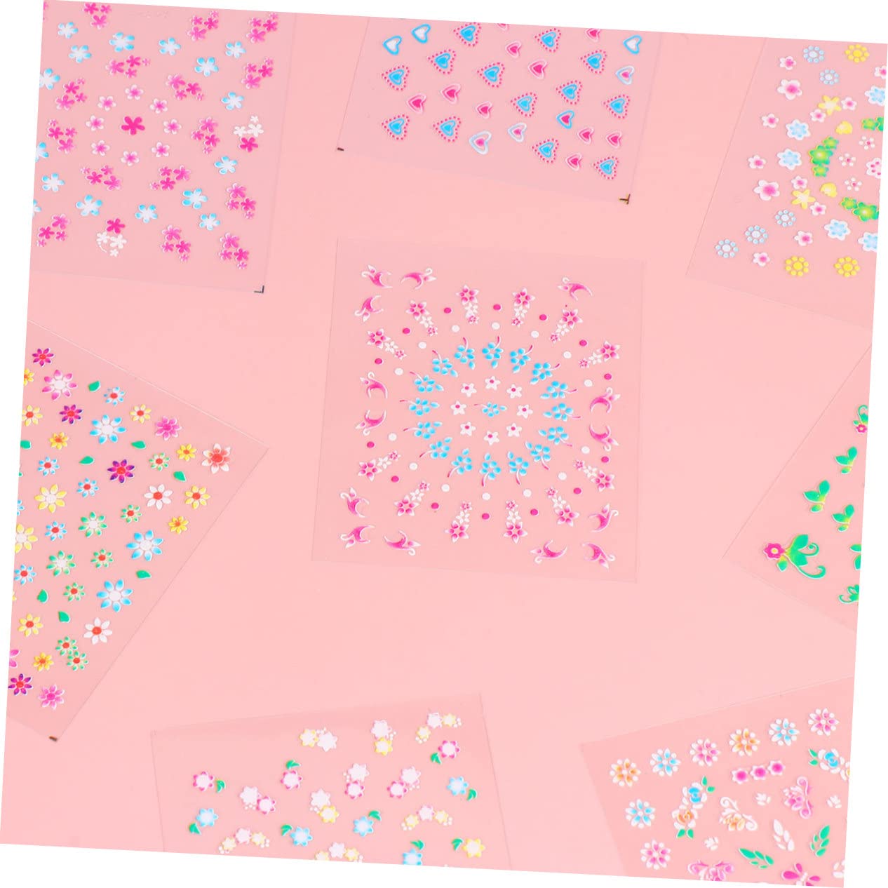 3 Set Stickers Per Nail Art Creativi Adesivi Per Unghie Decorazioni Manicure Per Donne E Ragazze Colorati 50 Pezzi*3