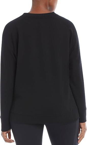 Jockey Women's Oversized Rib Detail Crew Neck Pullover Sweatshirt
