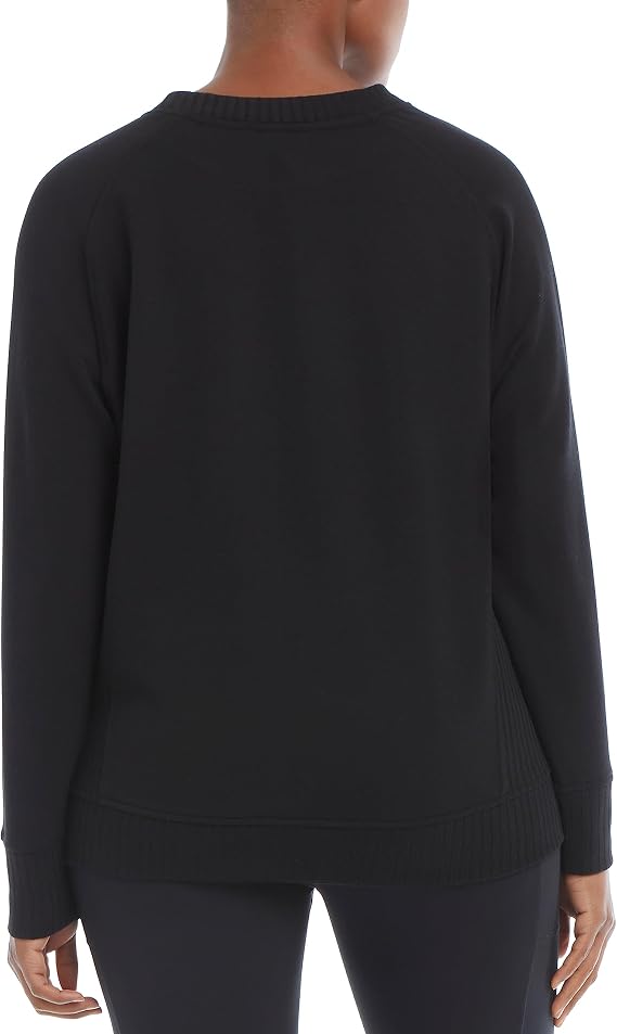Jockey Women's Oversized Rib Detail Crew Neck Pullover Sweatshirt