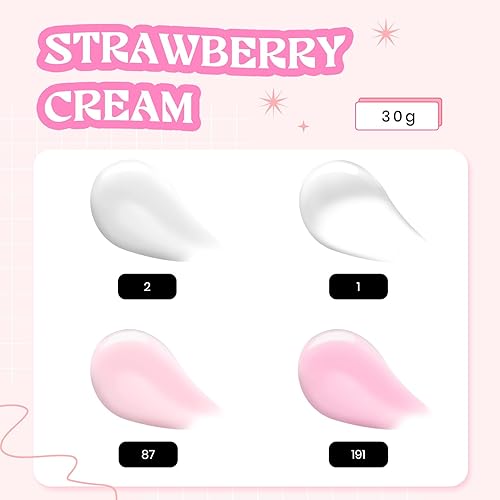 Miniatura 2 de Liberty Bugs Gel de extensión de uñas de polietileno con capa superior de gel base, color rosa nude transparente, diseño de arte de uñas en casa