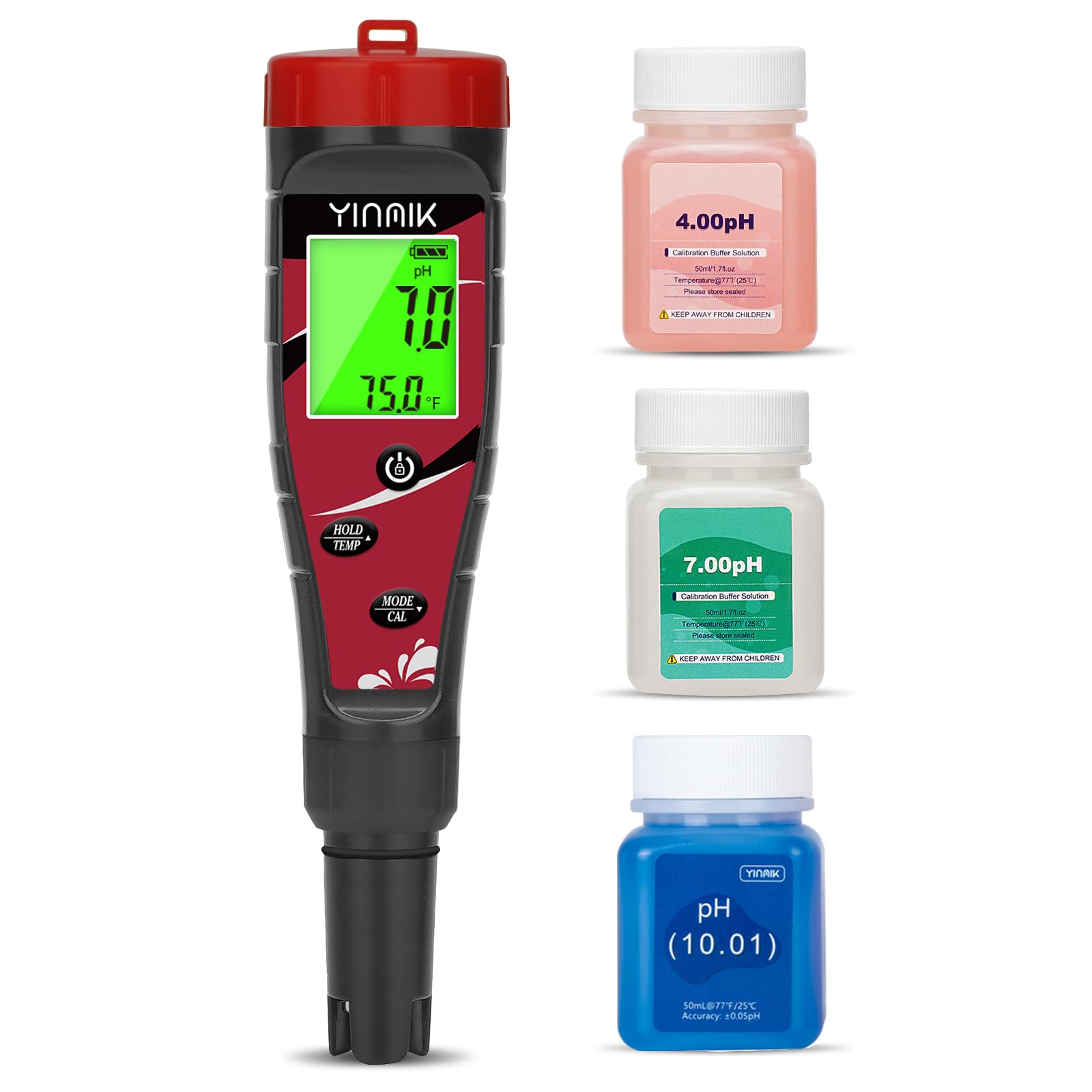 pH Chlorine Meter Digital Salinity pH Tester for Saltwater Pool Salt Reader for Fish Tank Koi Pond TDS Test Pen All in One pH CL Salt ORP EC TDS Temp Monitor Hydroponic pH Conductivity PPM Tester