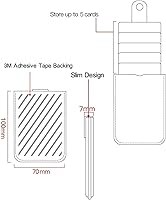 Vista 6 de Funda con tarjetero RFID para teléfono, cartera trasera de cuero PU para teléfono con adhesivo, portatarjetas extraíble de 5 tarjetas, universal