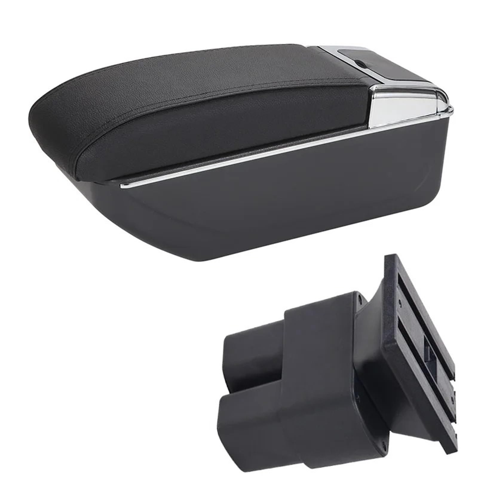 Hguvsjd Armrest Box For Nissan NV200 For Evalia 2010 2011 2012 2013 2014 2015 2016 2017 2018 2019 2020 Armrest Storage Box Retrofit Parts Car Armrests(D Black line No USB)