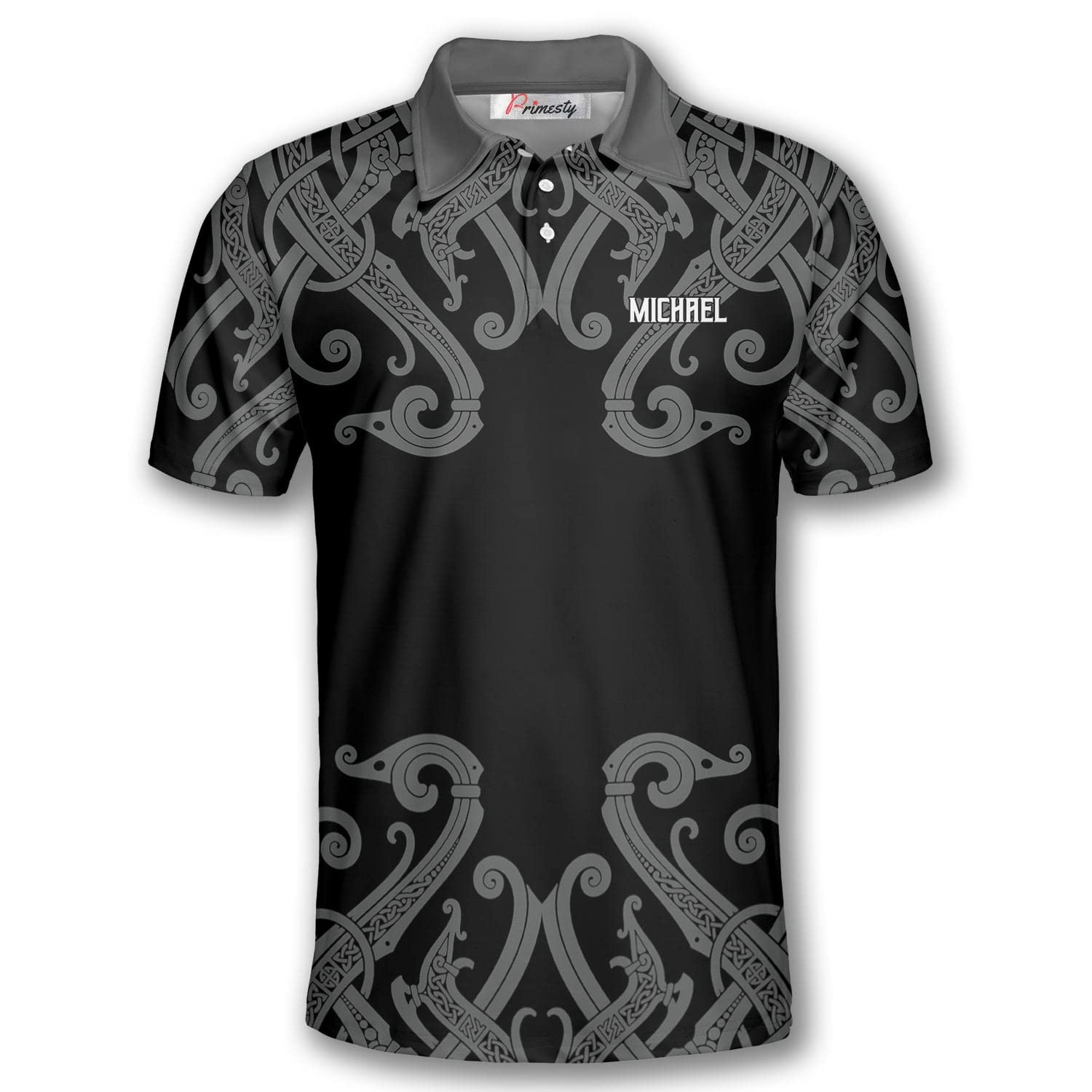 PRIMESTY Personalized Bowling Shirts for Men Custom Name and Team Name Bowling Polo Shirts Bowling Jerseys Size S-5XL