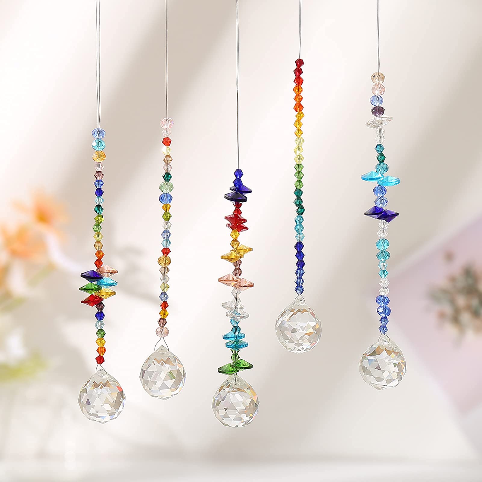 ToBeIT 12 pezzi Acchiappasole in cristallo, crea riflessi di luce, decorazione fai-da-te (A)
