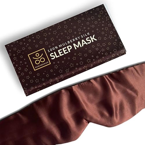 Samadhaan Máscara de ojos 100% seda de morera para dormir, máscara facial para dormir de lado, máscara de ojos para hombres y mujeres, diadema