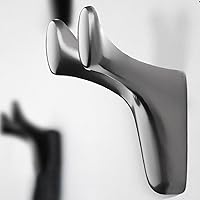 Vista 2 de Ganchos de pared para abrigos, ganchos de puerta, 4 paquetes de ganchos modernos de doble punta, ganchos de bata resistentes para colgar toallas