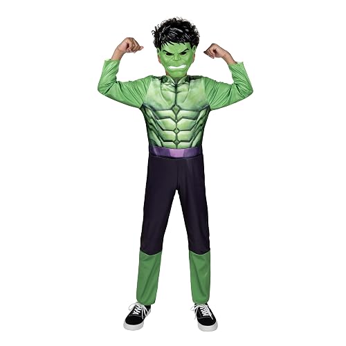 Marvel Hulk Official Youth Halloween Costume - Premium Quality Fabric