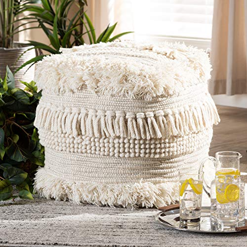 Baxton Studio Ottomans, One Size, Beige #TOP3