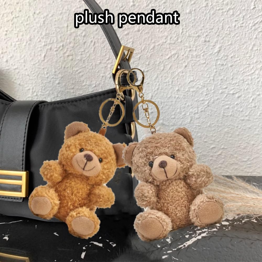 8 Inch Plush Bear Keychain, Bag Charms for Handbag, Backpack Accessories Pendant